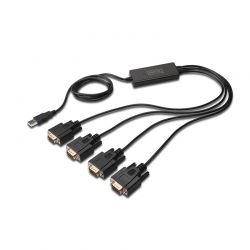 Usb To Serial 4X Rs-232 Db9 Adapter (V2.0)  Με Καλ.1.5Μ Digitus DA-70159
