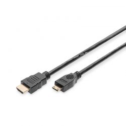 Καλωδιο Hdmi 3M Mini Type-C Gold Plated  V1,3 (1080P 60Hz) Digitus AK-330106-030-S