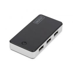 Hub 4 Port Usb 3.0 Με Τροφοδοτικο Μαυρο Digitus DA-70231