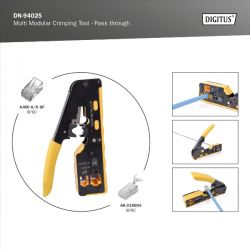 Πενσα Rj-45 Για Βυσματα Pass Through (+ Rj12) Digitus DN-94025