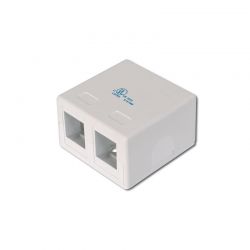 Πριζα Επιτοιχια 2Χ Keystones (W/O Keystone) Digitus AT-AG 302A-WH