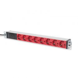 Πολυπριζο 19&Apos; 8Xsch Σε C14 2.0M Aluminum With Pre-Fuse(Red) Digitus DN-95410-R
