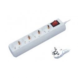Πολυπριζο 4X  Με Διακόπτη 1,5M Λευκό Oem-T 27109