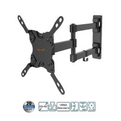 Βραχιονας Τοιχου Οθονης 2 Joints 23“ - 42&Quot; - 20Kgr Black Transmedia HF11-2L