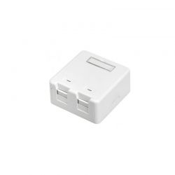 Πριζα Αυτοκολλητη Επιτοιχια Utp 2*Rj45 W/O Keystone Oem-K T6836