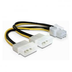Adapter Τροφοδοσιας 6Pin Για Kaρτα Γραφικων Delock 82315