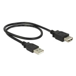 Usb Cable Type A-A M/F V. 2.0 0.5 M Delock 83401
