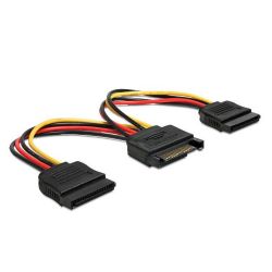 Sata Cable Τροφοδοσιας 15Pin Σε 2X15Pin 15Cm (Κλεφτης2Συσκ) Delock 60105
