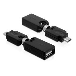 Adapter Usb2.0 A/F Σε Usb Micro B/M Rotation Delock 65366