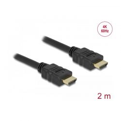 Καλώδιο Hdmi 2M Hi Speed (4096X2160@60Hz - 18Gb/S) Delock 84714