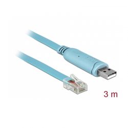Usb 2.0 Type-A Male To 1 X Serial Rs-232 Rj45 Male 3.0 M Blue Delock 63289