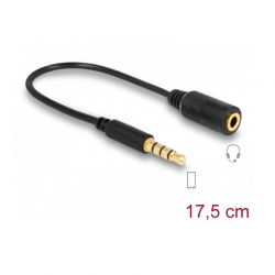 3,5Mm Audio Cable M/F 17.5Cm(Change The Pin L-R-Mic-Gnd) Delock 62498