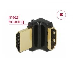 Adapter Hdmi M/F 90΄¨ Ανω 4K@60Hz Delock 65663