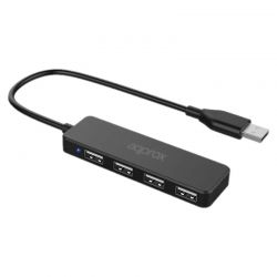 Hub 4 Port Usb 2.0 Χωρις Τροφοδοτικο (Black) Approx C46