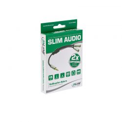3,5Mm Stereo Headphone Splitter Cable 1 Χ 3.5Mm M To 2X F, 0.15Cm Intos S-99250