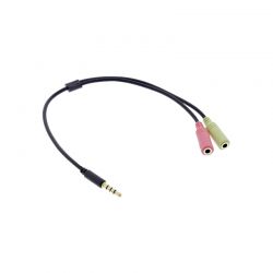 3,5Mm Audio Male 4 Pin To 2X 3.5Mm Female (Speaker+Microphone) 1M Intos 99302J