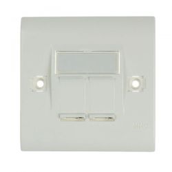 Προσοψη Πριζας 2Χ Χωρις Keystone 86*86 Intronics MM0010