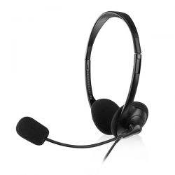 Headphone 2X 3.5Mm Jack, 2,1M, Black With Microphone Intronics EW3563