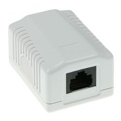 Πριζα Αυτοκολλητη Επιτοιχια 1Χrj45 Utp Cat5E Intronics FA5003
