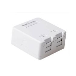 Πριζα Αυτοκολλητη Επιτοιχια 2*Rj45 W/O Keystone Intronics FA6012