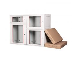 Επίτοιχη Καμπίνα 4U Με Βάθος 400 Mm &Apos;&Apos;Flat Pack&Apos;&Apos; Light Grey Steel STEEL-04U5440LG