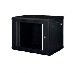 Επίτοιχη Καμπίνα Steel 12U Με Βάθος 600Mm Μαυρη Steel STEEL-12U6060-BL-A