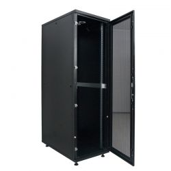 Επιδαπέδια Καμπίνα 32U Με Βάθος 100 Cm, 2 X Διατρητες / Flat Pack Steel STEEL-3260F-BL