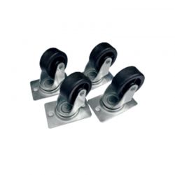 Σετ 4 Τροχων Για Επιτοιχο Steel Steel STEEL-ZMN-TKR-WB-XX