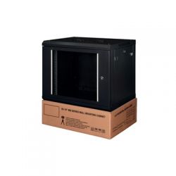 Επίτοιχη Καμπίνα 12U Με Βάθος 450Mm &Apos;&Apos;Flat Pack&Apos;&Apos; Μαύρη Steel STEEL-12U6045-BL-F