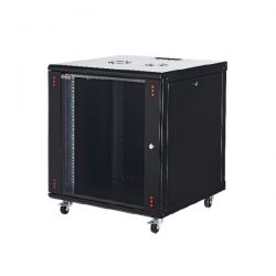 Επιδαπέδια Καμπίνα 32U Με Βάθος 80 Cm Με Τροχούς &Amp; Διπλό Ανεμιστήρα Με Θερμοστάτη Elegant ELGR32U6080BL1314FFNT2
