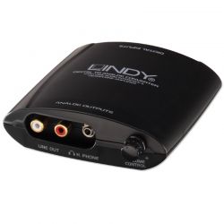 Converter SPDIF Coaxial, Toslinkl to Analogue & Headphone 20376 Lindy