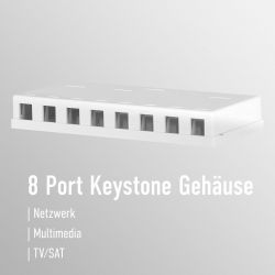 Keystone Surface Mounted Box 8 Port EC020400007 EFB
