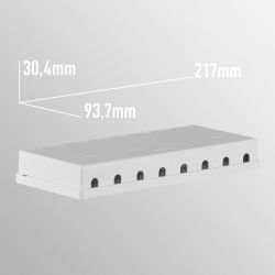 Keystone Surface Mounted Box 8 Port EC020400007 EFB