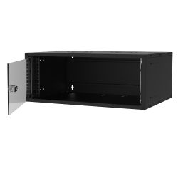 Επίτοιχη καμπίνα soho 4U με βάθος 400 mm ''Flat Pack'' RAL9005 40963 S-Link