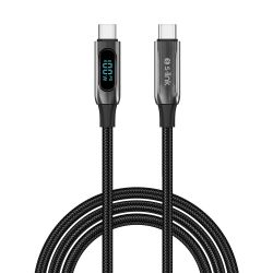 USB CABLE Type-C male to type-C male 1m Armor LED data&charge 100W 41765/LCC-0100 S-Link