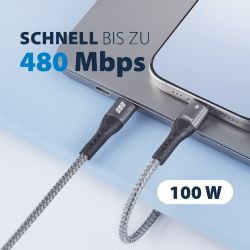USB CABLE Type-C male to USB Type-C male (USB 2.0) PD3.0 100W 5A 2m (PD & DATA) USB-CC-00003 EFB