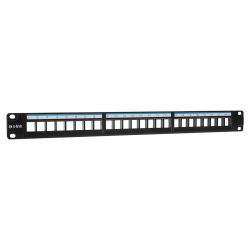KEYSTONE PANEL 1U 24P μαυρο 42386/SL-F24N S-Link