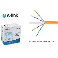 UTP 305m Cat6 24 AWG Μονόκλωνη Πορτοκαλι CCA 31459 S-Link