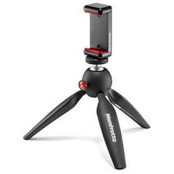 Μίνι τρίποδο μαύρο με σφιγκτήρα Universal Smartphone Clamp Pixi Smartphone Manfrotto MN MKPIXICLAMP