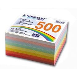 Φύλλα κύβου κολλητά πολύχρωμα 500 φυλλα 9x9 εκ. NEXT 01033