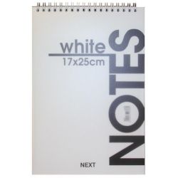 Μπλοκ σπιράλ λευκό 17x25 εκ. 80 φυλλα NEXT 01376