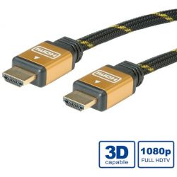 Καλωδιο HDMI 2m Gold Plated w.Ethernet 11.04.5502 Roline