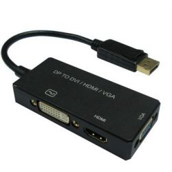 Adapter Display Port M to VGA/DVI/HDMI v1.2. Active 12.99.3153 VALUE