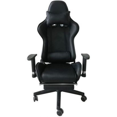 Καρέκλα gaming μαύρη τροχήλατη Υ124x52x47.5εκ 13829 Nextdeco
