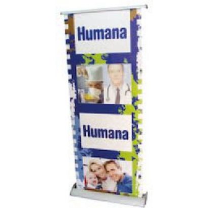 Κυλιόμενο RollUp Banner Δαπέδου Μονής Όψης με ρεύμα 80cm