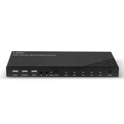 Kvm 4Port Hdmi/Usb 2.0 4K(4096X2160@60Hz - 18G) Με Ηχο Lindy 32810
