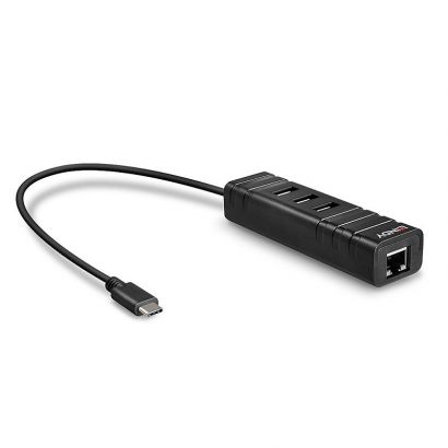 Usb 3.1 Type-C To Gigabit Ethernet Network Adapter &Amp; Hub 3-Port Lindy 43249