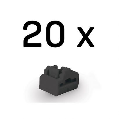 Port Blocker Rj45 (Without Key) Pack Of 20 Black Lindy 47892