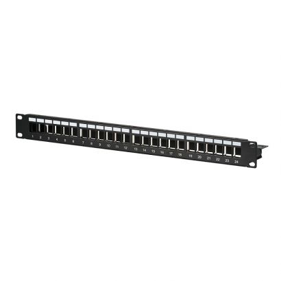 Keystone Panel 1U 24P.(Με Στήριγμα Kαλωδίων&Amp;Γείωση ) Μαύρο EFB EC020100002