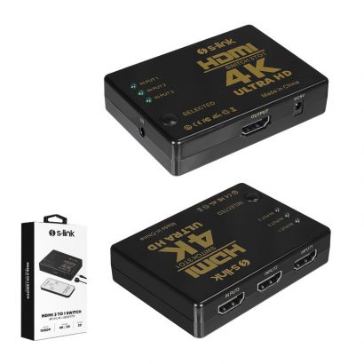Selector Hdmi 3 Port 4K2K, Ir + Remote Ctrl S-Link 28804/SL-HSW73